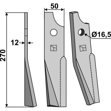 51933900 Šienapjovės peiliukas Kuhn, kairė