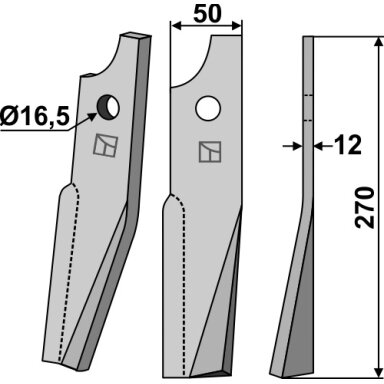 51933800 Šienapjovės peiliukas Kuhn, dešinė