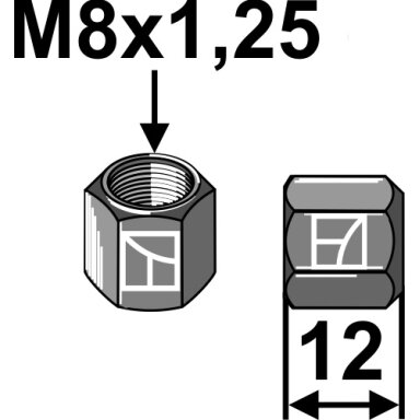 Veržlė M8x1,25 - 10.9