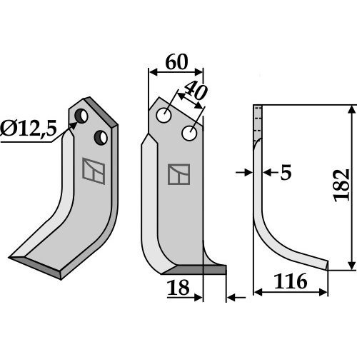 73100404 Peiliukas Maschio / Gaspardo, dešinė 1