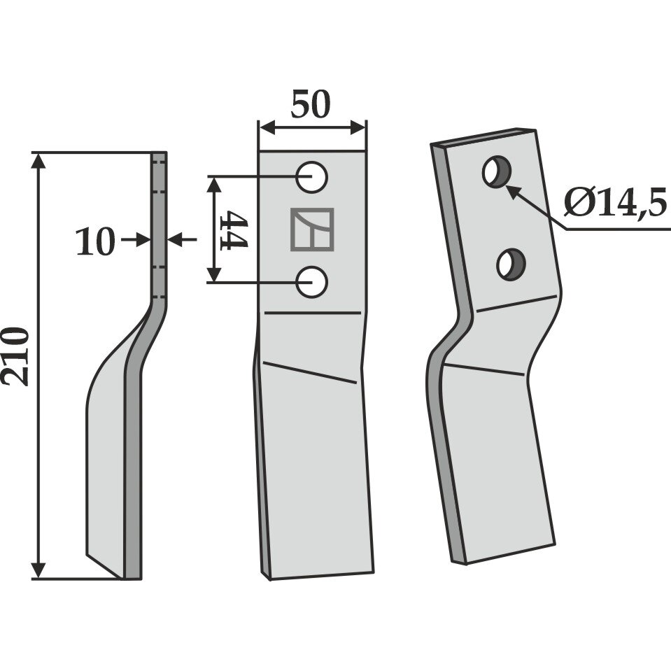 24100415 Šienapjovės peiliukas Maschio / Gaspardo, kairė 1