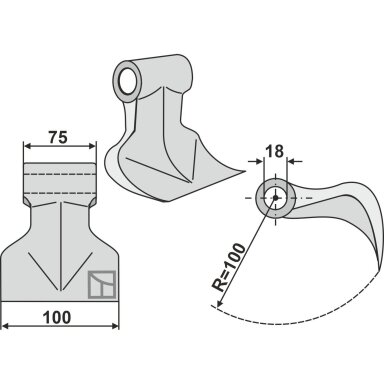 Mulčerio plaktukas 63-RM-36-18