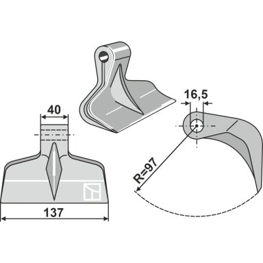 Mulčerio plaktukas 63-RM-74