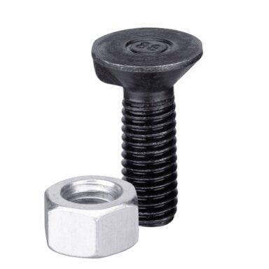 Plūgo varžtas similar to DIN 604 M16 X 1,5 X 70 ir šešiakampė veržlė