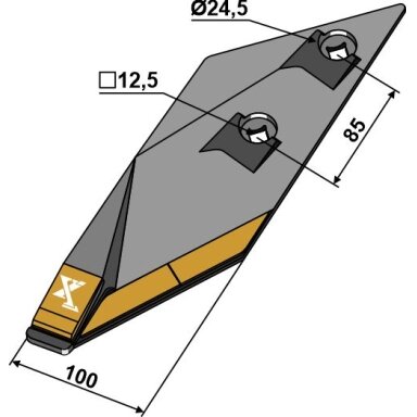 3364251 Priešplūgio noragėlio nosis Lemken, B2SHL, kairė