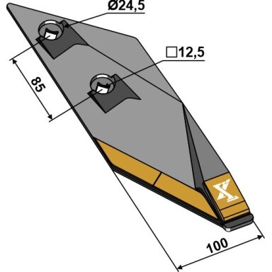 3364250 Priešplūgio noragėlio nosis Lemken, B2SHR , dešinė