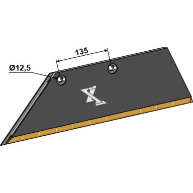 3352131 Priešplūgio noragėlis Lemken, 15x150 SB45D L, kairė