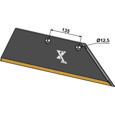 3352130 Priešplūgio noragėlis Lemken, 15x150 SB45D R, dešinė