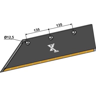 3352139 Priešplūgio noragėlis Lemken, 15x150 SB58D L, kairė