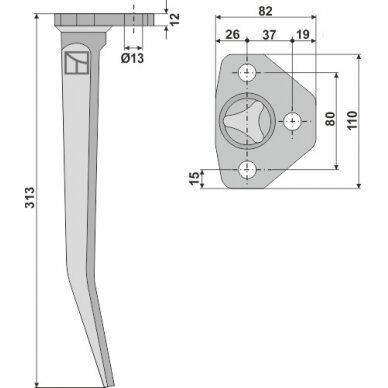 6302100 Dantis akėčioms Amazone 1