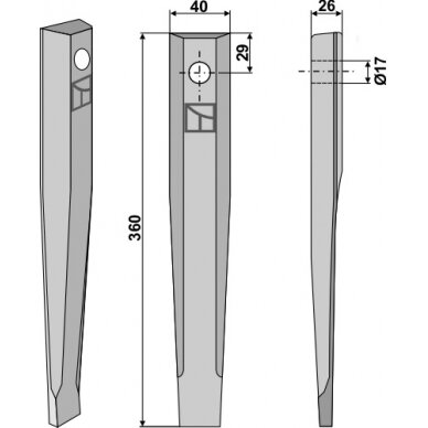 52802000 Dantis akėčioms Kuhn 1