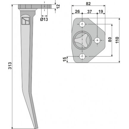 6302100 Dantis akėčioms Amazone 1