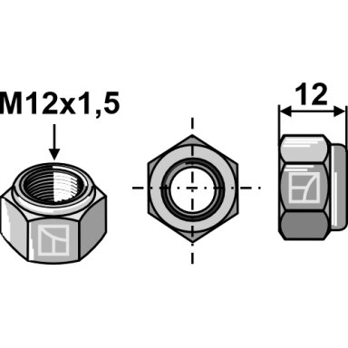 Savaime užsifiksuojanti veržlė M12x1,5