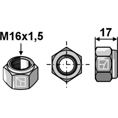 Savaime užsifiksuojanti veržlė - M16x1,5