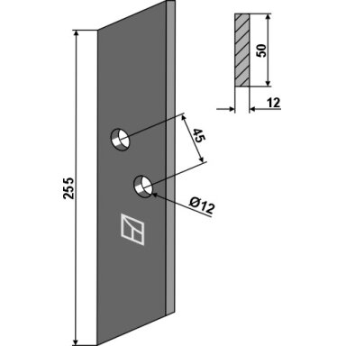 Šienapjovės peiliukas 255mm