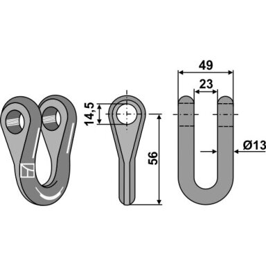 Peiliuko kilpa 63-SMA-75