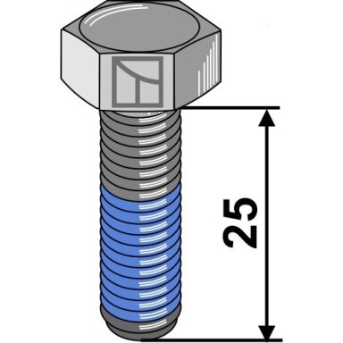 Varžtas pilnu sriegiu M14x1,5