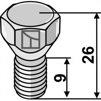 Varžtas M12x1,25 1