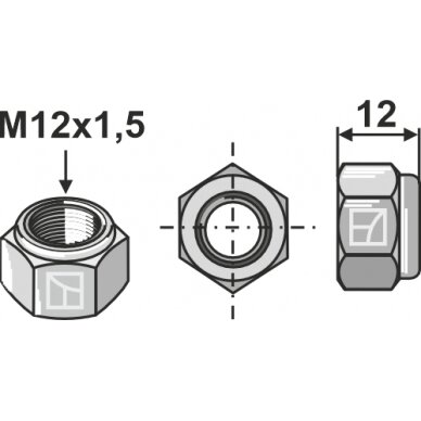 Veržlė M12x1,5 2